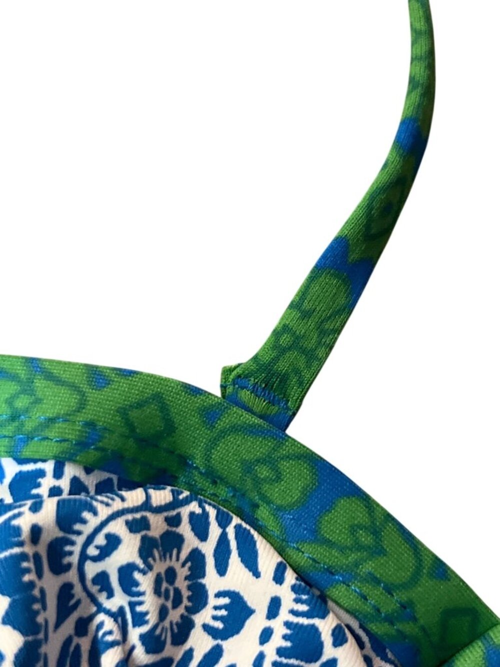 Tommy Bahama Womens 6 One Piece Swimsuit Blue White Paisley Halter Used - Picture 7 of 16